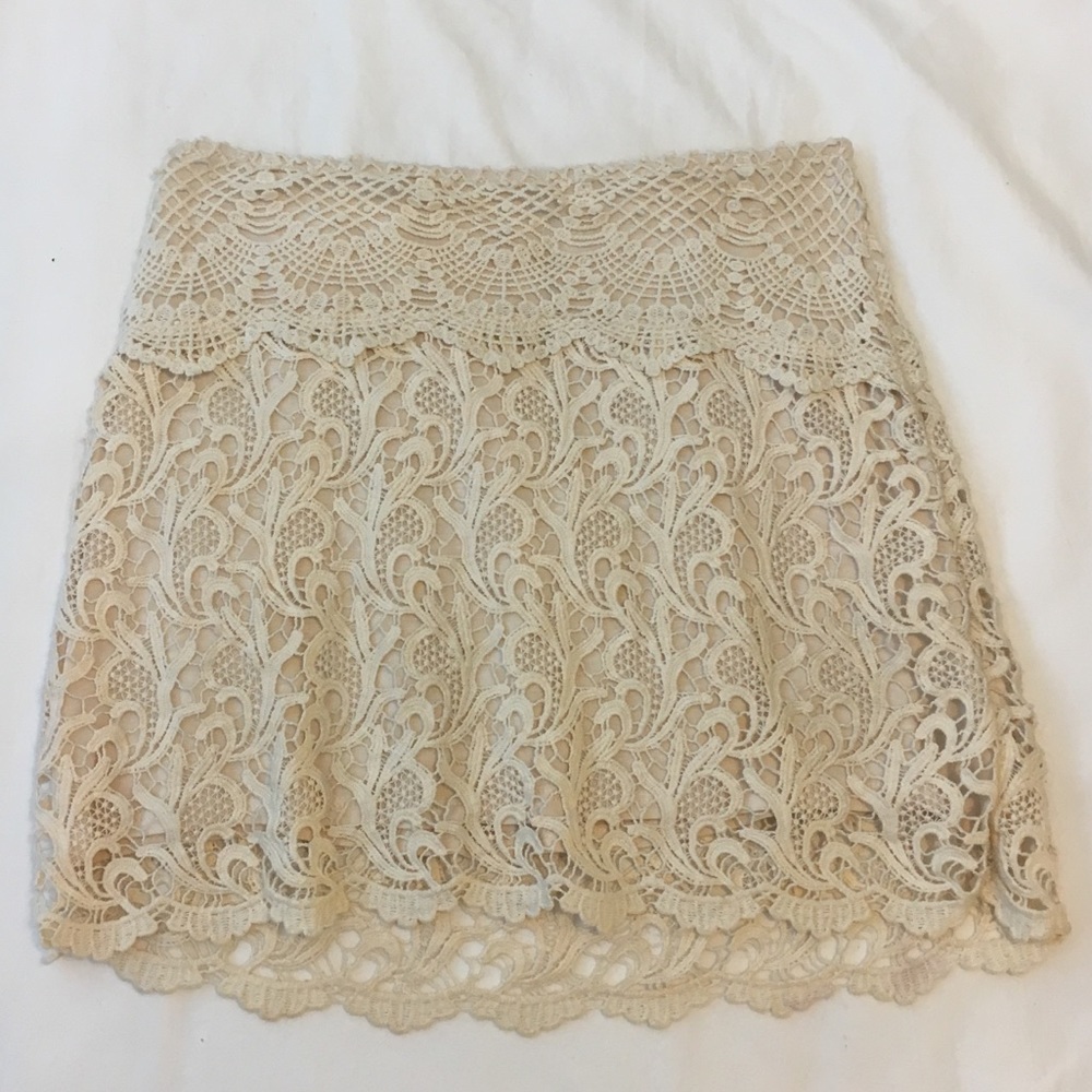 Pins and Needles Lace Crochet Skirt